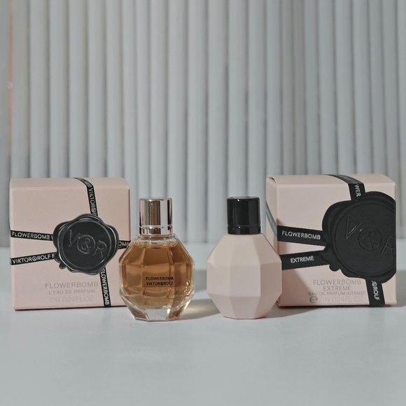 New Viktor Rolf Flowerbomb edp & Flowerbomb Extreme edp Intense 0.24 oz/7ml Mini - Picture 1 of 1